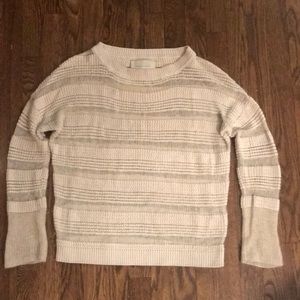 Brochu Walker beige long sleeve sweater cashmere/mohair/wool/cotton/nylon Size P